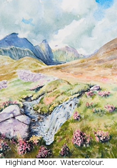 Highland Moor (watercolour)