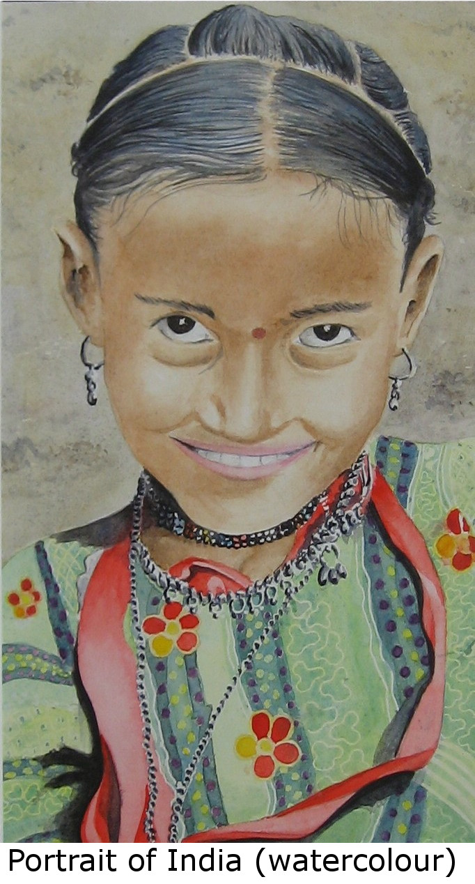 Portrait of India (watercolour)